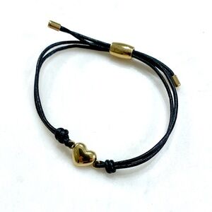Fossil Gold Heart Charm Bracelet